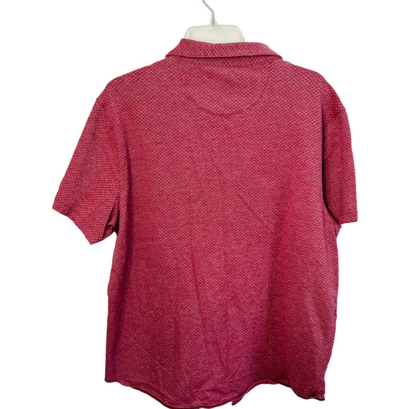 MICHAEL Kors Men's Logo Stretch Cotton Shirt Red Size XL - Picture 3 of 8